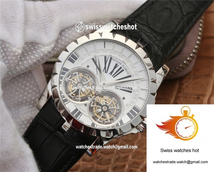 Roger Dubuis Excalibur RDDBEX0250 JB Factory Tourbillon White Dial 3