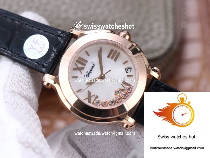 Chopard Happy Sport 278492 YF Factory White Dial Rose Gold 3