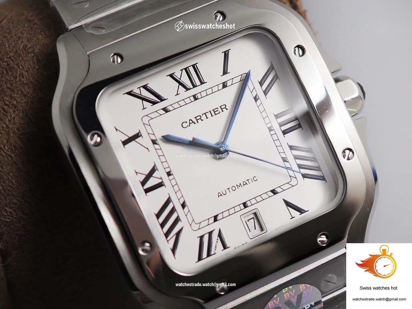 Cartier Santos WSSA0009 BV Factory White Dial 3