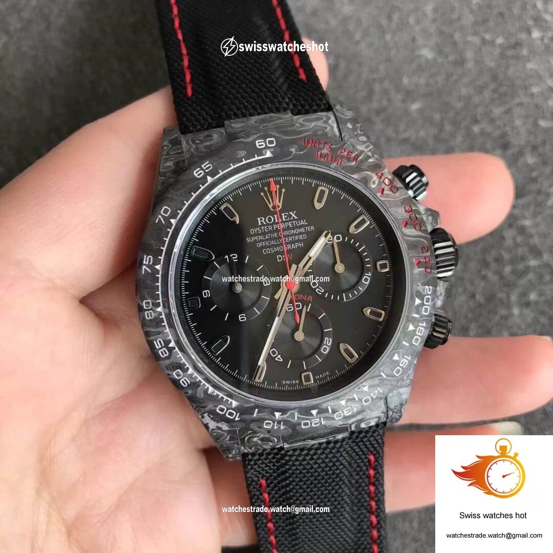 Rolex Daytona Cosmograph Carbon Fiber Diw Customized Version Noob Factory Black Dial 3