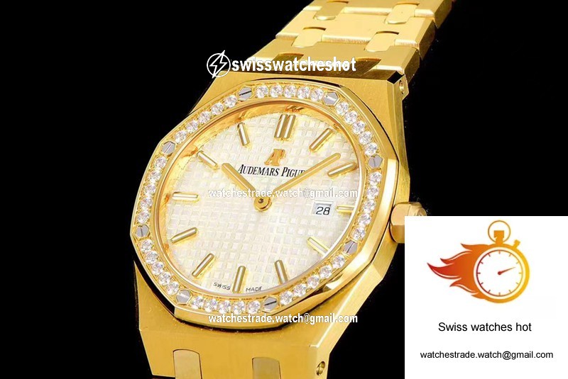 Audemars Piguet Royal Oak Quartz 67651BA.ZZ.1261BA.01 JF Factory Yellow Gold Diamond 3