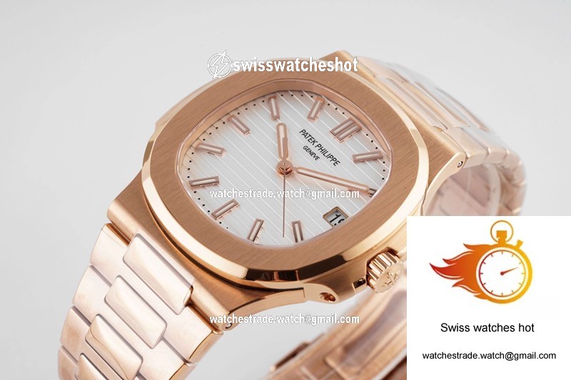 Patek Philippe Nautilus 5711/1R-001 PPF Factory V4 Rose Gold White Dial 3