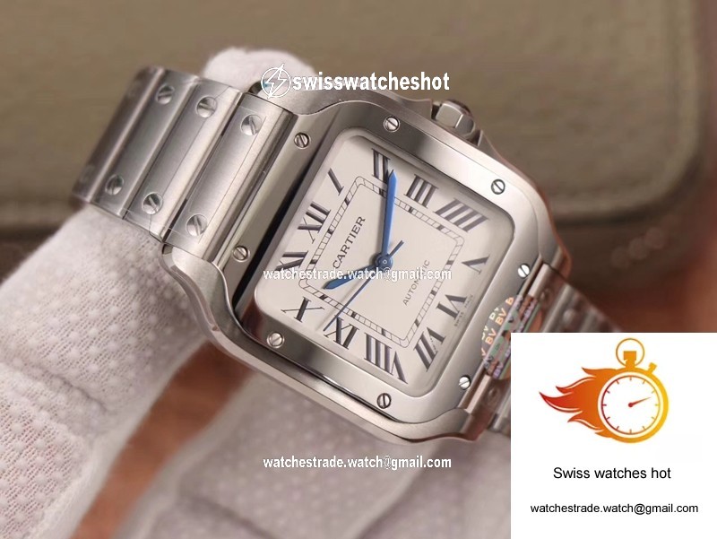 Cartier Santos WSSA0029 BV Factory Silver White Dial 3