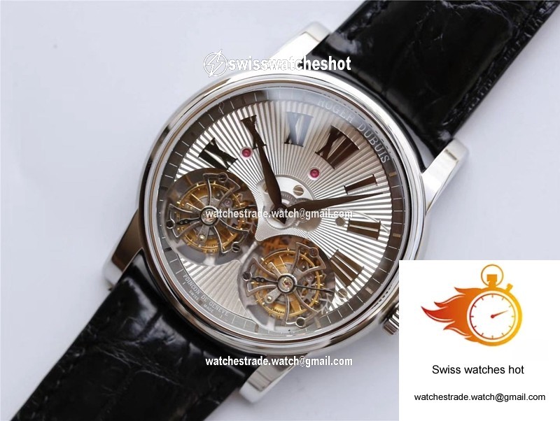 Roger Dubuis Hommage RDDBHO0562 Double Flying tourbillon JB Factory White Gold Case 3