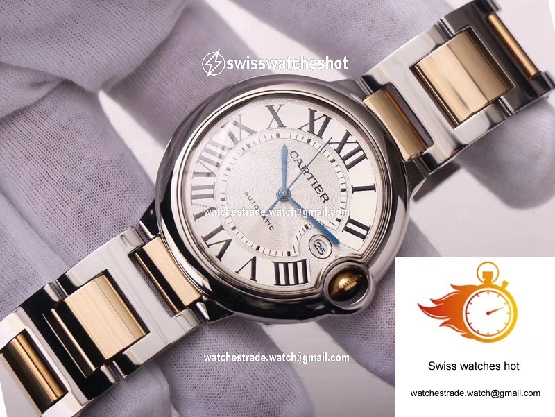 Ballon Bleu de Cartier W69009Z3 Wrap Gold V9 Factory Silver White Dial 3