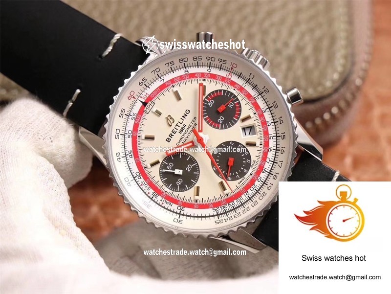 Breitling Navitimer 1 B01 Chronograph 43 TWA Edition AB01219A1G1X1 V9 Factory Silver Dial 3