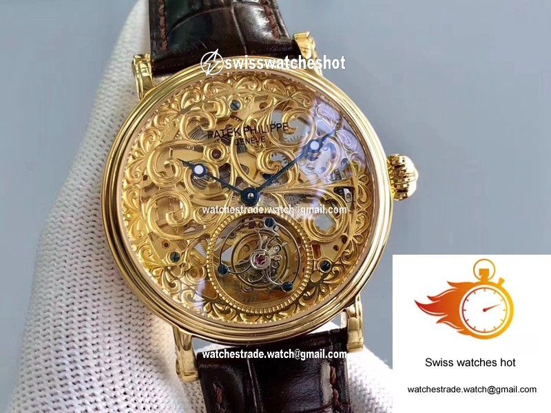 Patek Philippe Tourbillon Yellow Gold Skeleton Dial 3