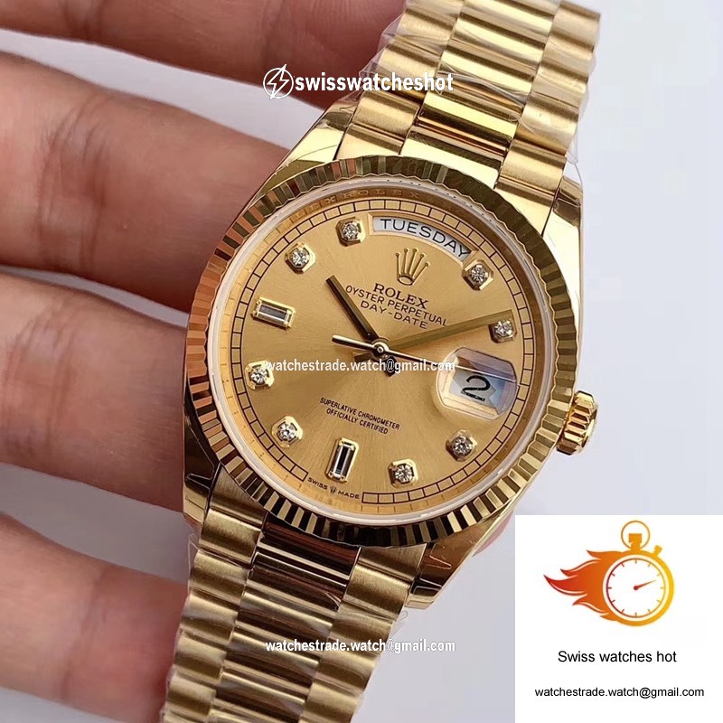 Rolex Day-Date M128238-0008 Yellow Gold EW Factory Champagne Dial 3