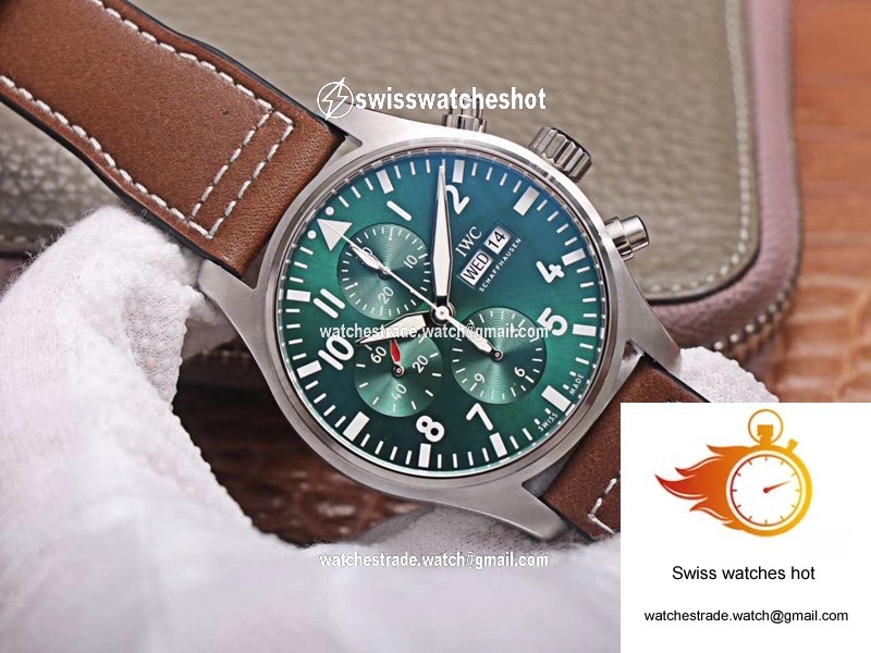 IWC Pilot Chronograph IW377726 ZF Factory Green Dial 3