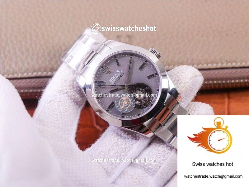 JB Factory Replica Rolex Milgauss Base 116400 Label Noir Design LNT01HS-001 Silver case watch 3