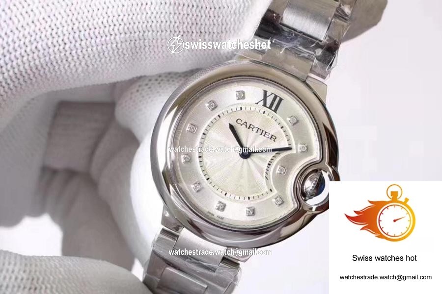 Ballon Bleu De Cartier WE9020 33mm V6 Factory White Dial 3