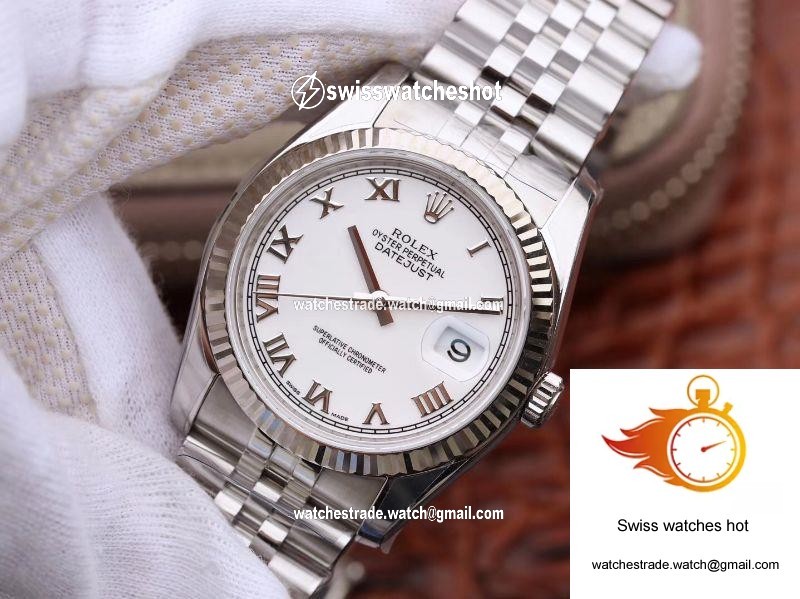 Rolex Datejust 116234 36mm AR Factory White Dial With Roman Time Scale 3