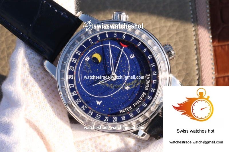Patek Philippe Grand Complications Sky Moon Celestial 6102P-001 TWA Factory Blue Dial 3