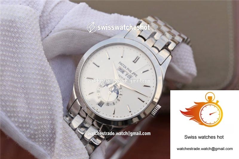 Patek Philippe Complications Annual Calendar 5396G KM Factory Steel Strap White Dial 3