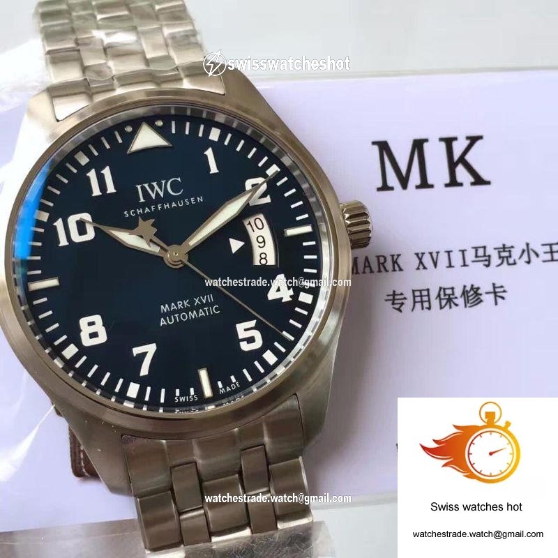 IWC Pilot Mark XVII Le Petit Prince IW327014 MKS Factory Blue Dial 3
