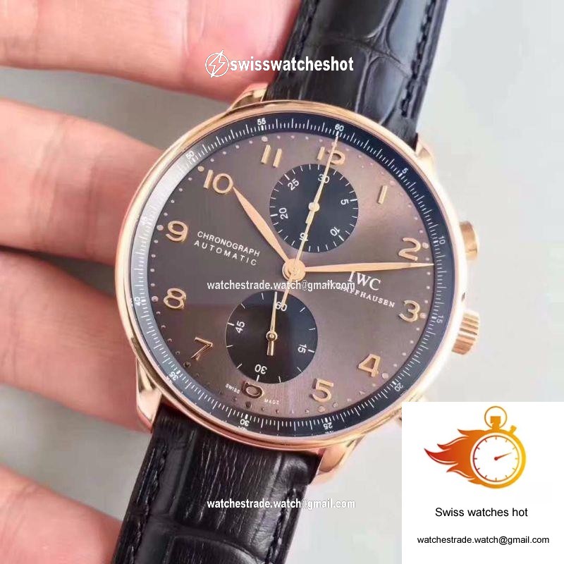 IWC Portugieser Chronograph IW371482 ZF Factory Anthracite Dial 3
