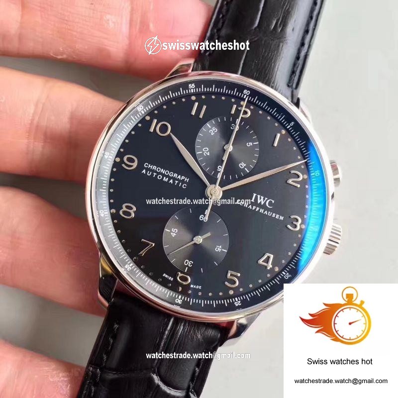 IWC Portugieser Chronograph IW371447 ZF Factory Black Dial 3