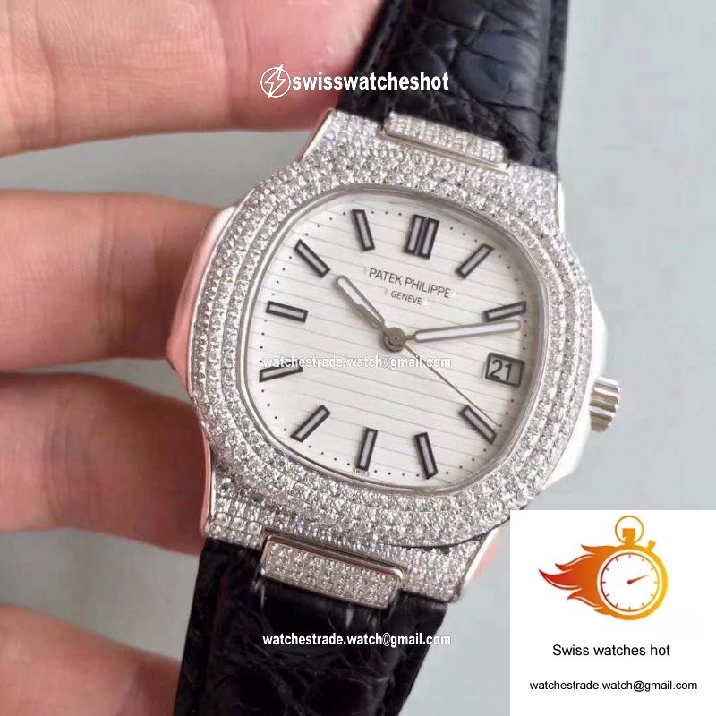 Patek Philippe Nautilus Jumbo 5719/1G-001 White Dial 3