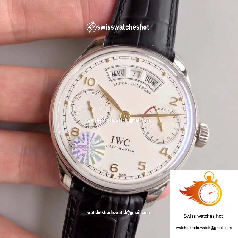IWC Portugieser Annual Calendar IW503501 YL Factory White Dial 3
