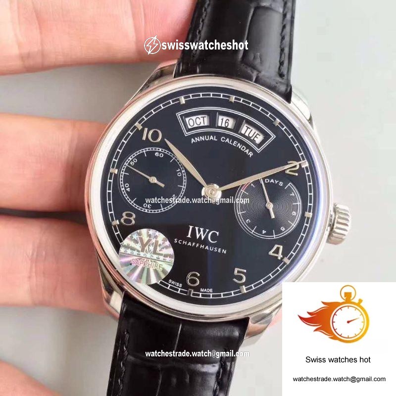 IWC Portugieser Annual Calendar IW503502 YL Factory Black Dial 3