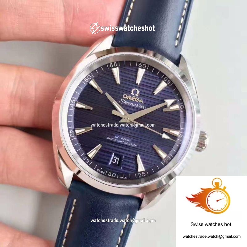 Omega Seamaster Aqua Terra 150M Master Co-Axial Baselworld Blue Textured Dial 3