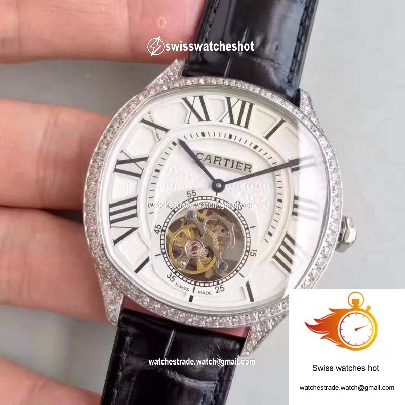Drive De Cartier W4100013 Tourbillon White Textured Dial 3