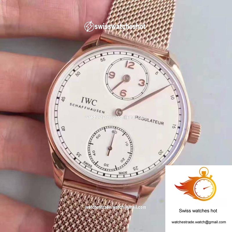 IWC Portugieser Regulateur IW544402 YL Factory White Dial 3