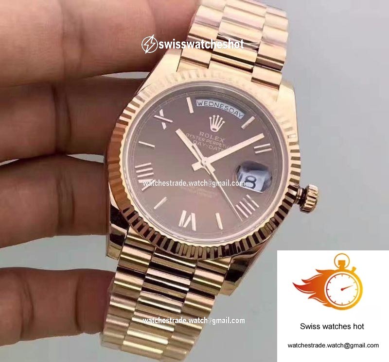 Rolex Day Date 228235 2018 40mm EW Factory Purple Dial 3