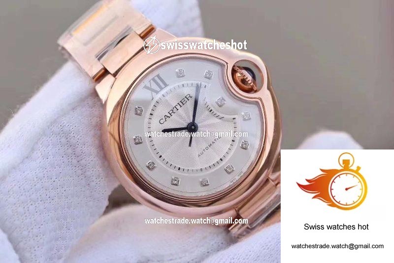 Ballon Bleu De Cartier Ladies 33 WE902062 V9 Factory White Textured Dial 3