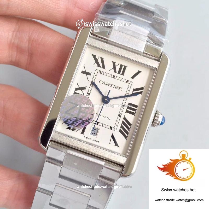Cartier Tank Solo XL Automatic W5200028 ZF Factory White Dial 3