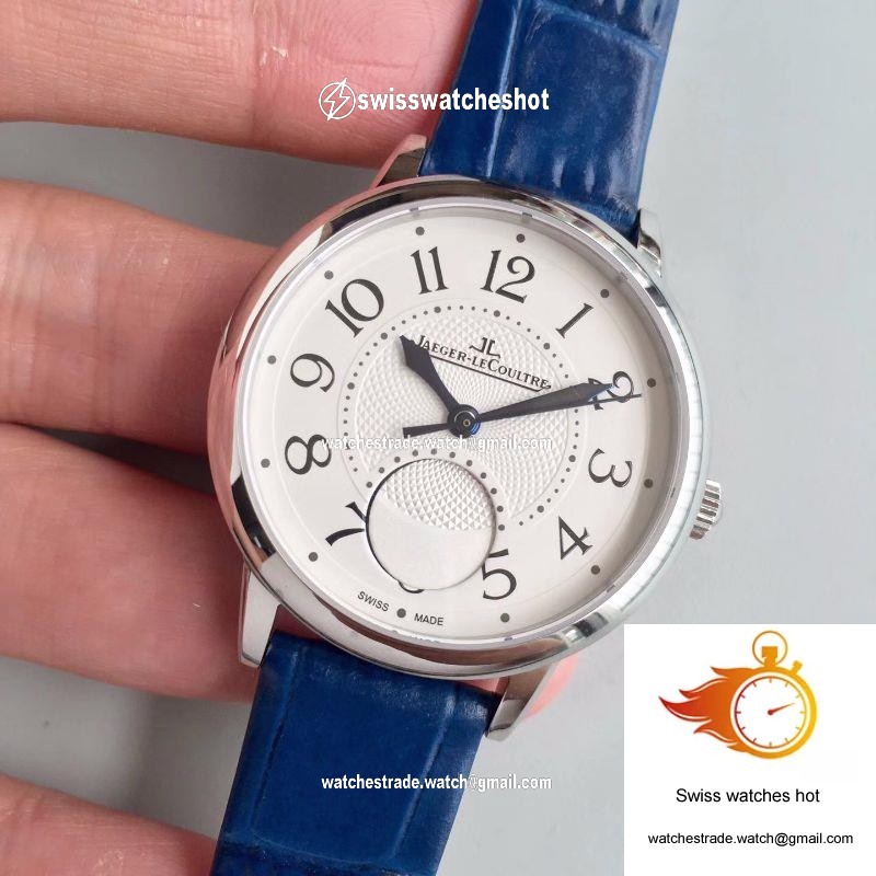 Jaeger-LeCoultre Rendez-Vous 3448420 Blue Leather Strap White Dial 3