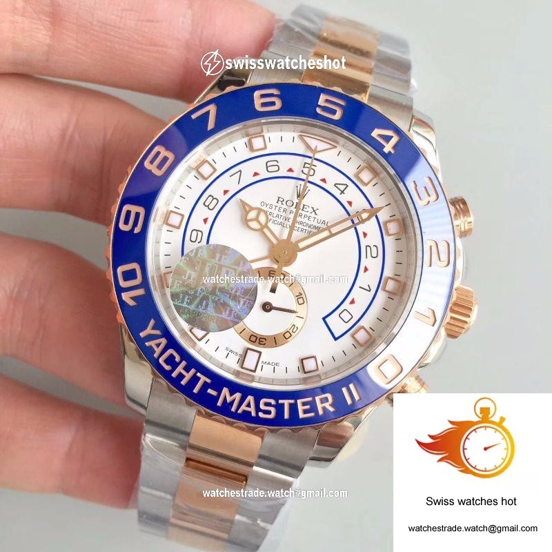 Rolex Yacht Master II 116681 JF Factory Rose Gold White Dial 3
