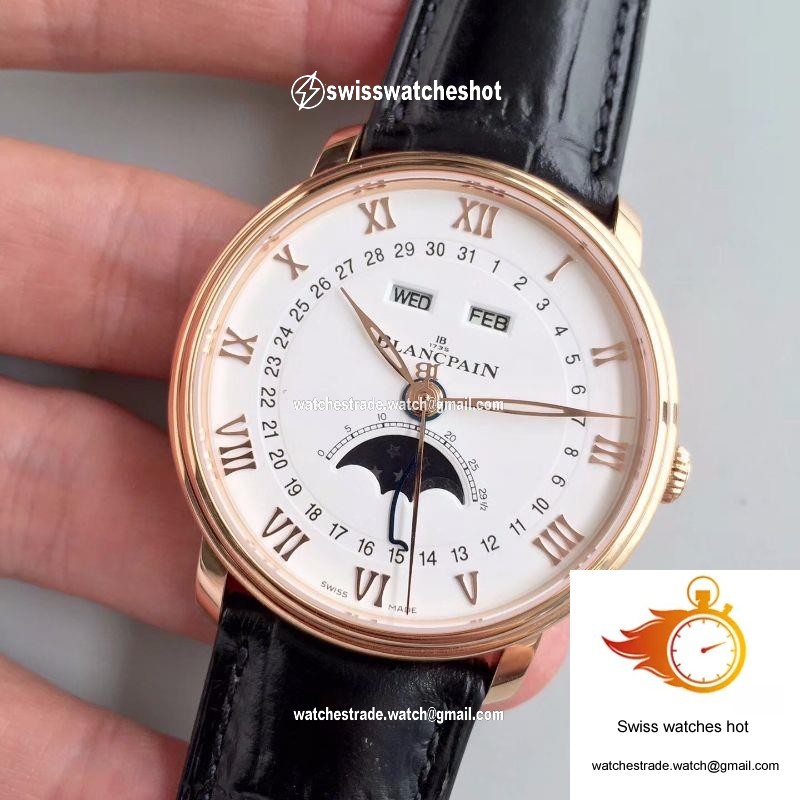 Blancpain Villeret 6654-3642-55B OM Factory White Dial 3