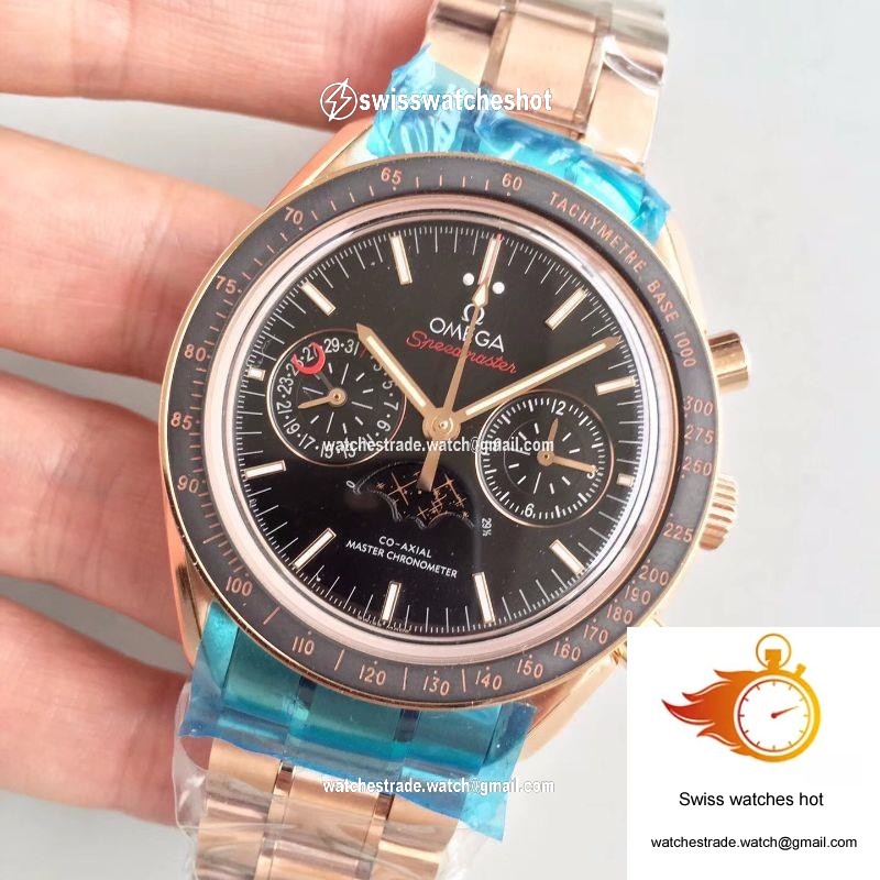 Omega Speedmaster Moonwatch Moonphase Chronograph 304.63.44.52.01.001 Black Dial 3