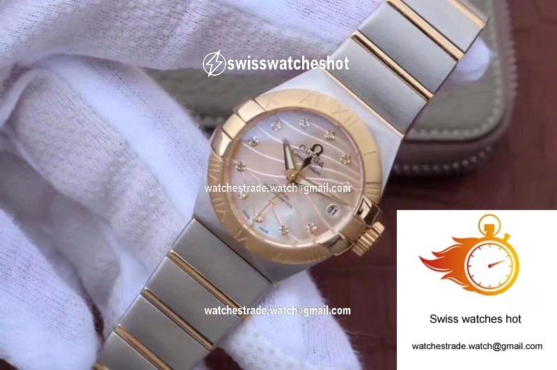 Omega Constellation Double Eagle Lady Yellow Mother-Of-Pearl Dial 27MM 3S Factory 3