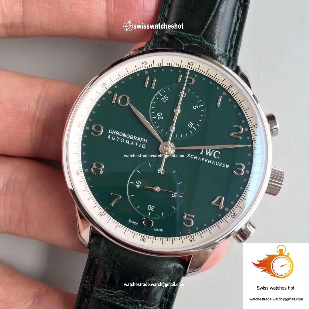 IWC Portugieser Chronograph Edition 150 Years IW371601 Green Dial YL Factory 3