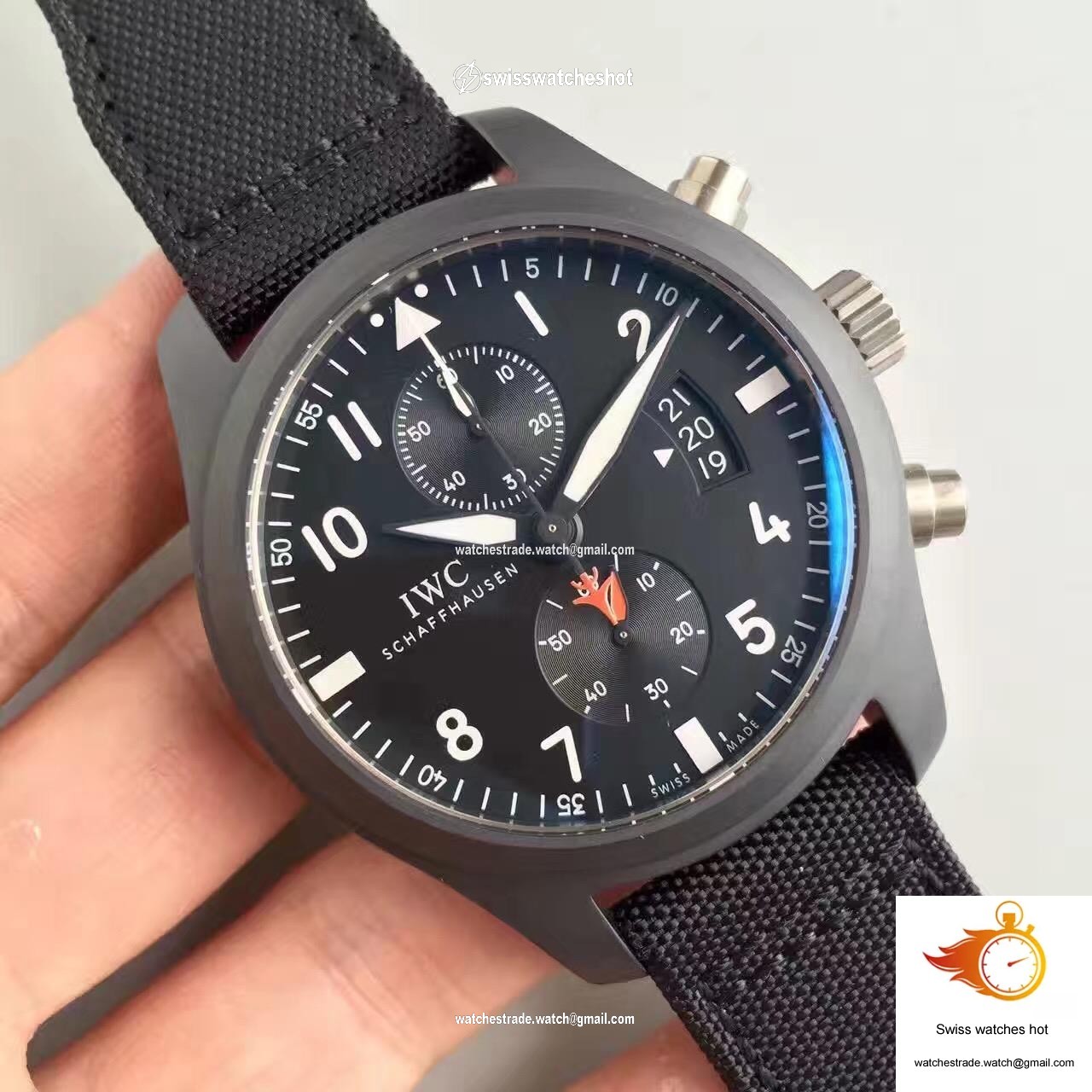 IWC Pilot Top Gun Chronograph IW389001 ZF Factory Anthracite Dial 3