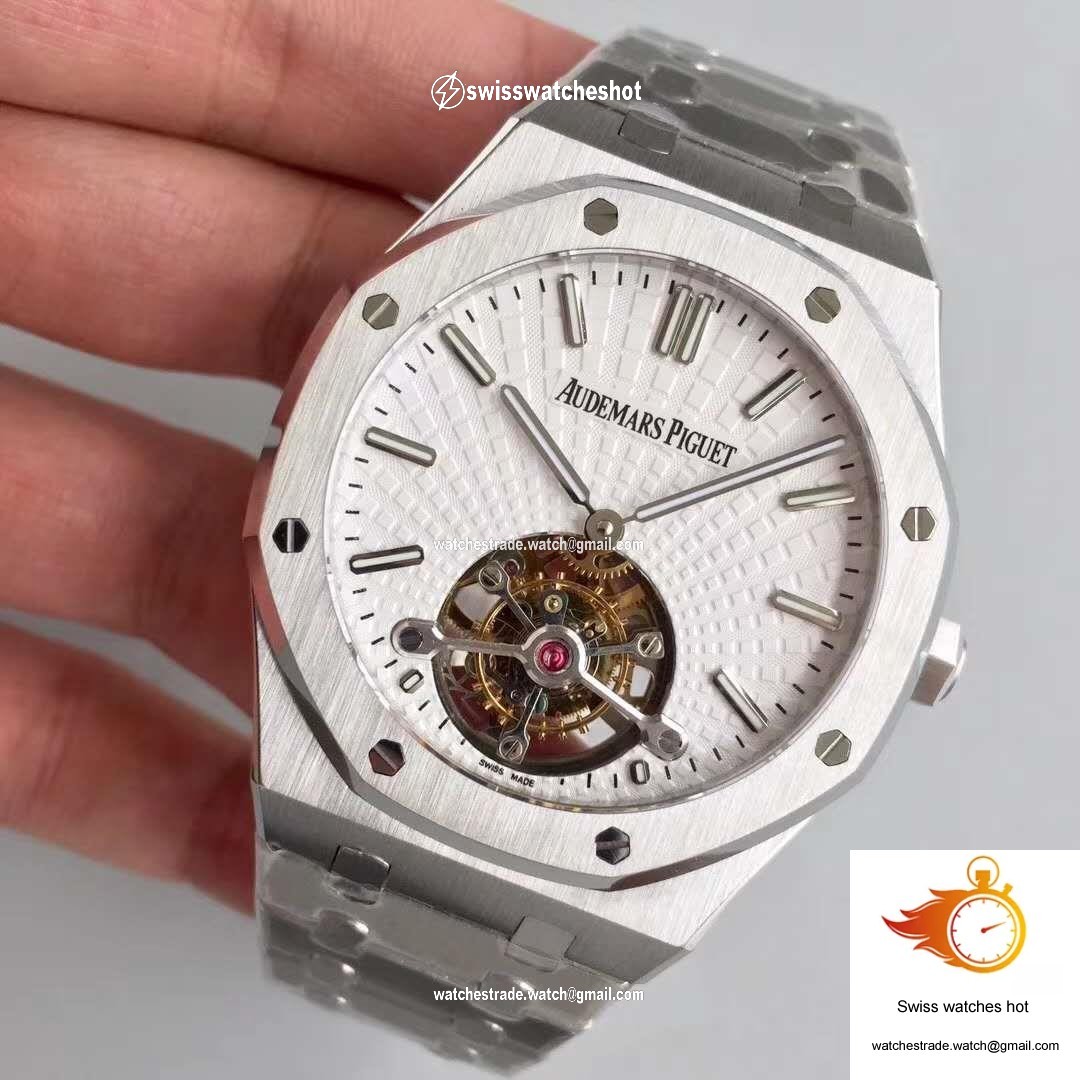 Audemars Piguet Royal Oak Tourbillon Extra Thin 26522 White Dial R8 Factory 3