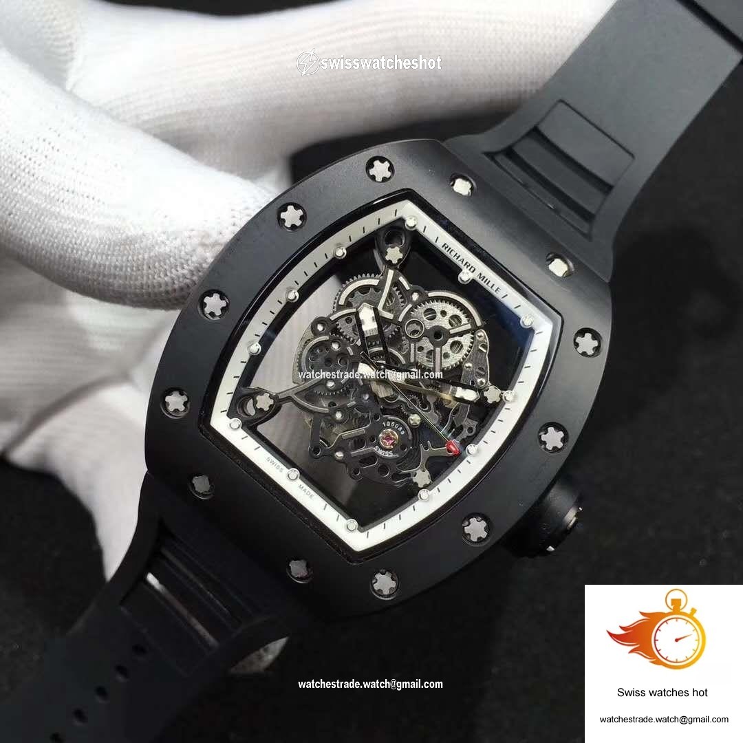 Richard Mille RM055 KV Factory Ceramic White Skeleton Dial 3