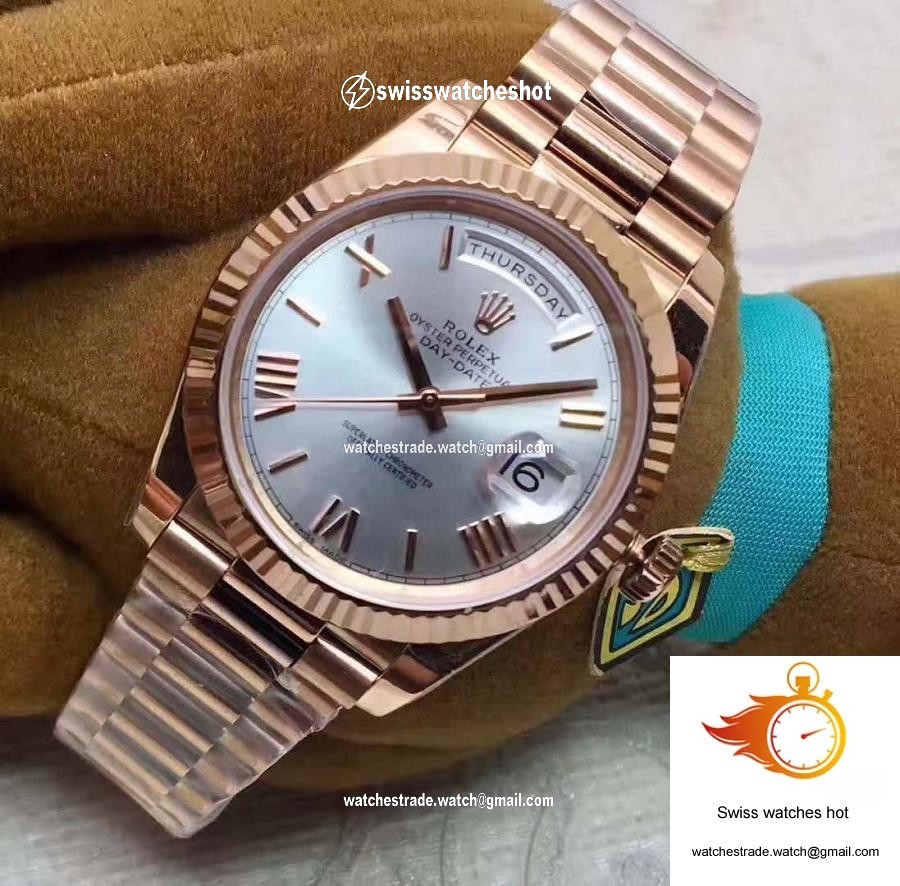 Rolex Day-Date 40 228235 Rose Gold 40MM EW Factory Sundust Dial 3