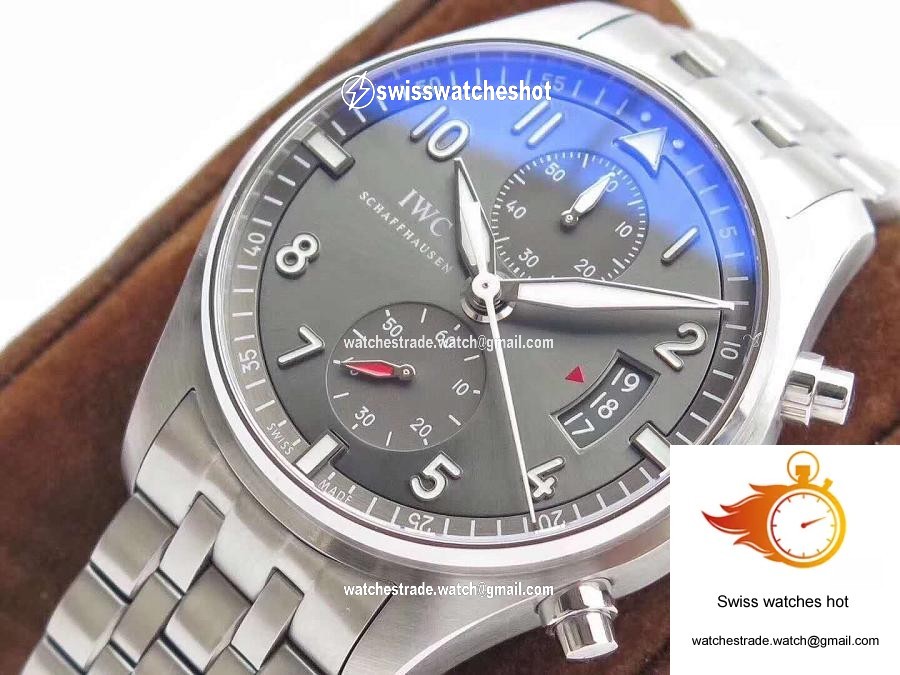 IWC Pilot Spitfire Chronograph IW387804 ZF Factory Anthracite Dial 3