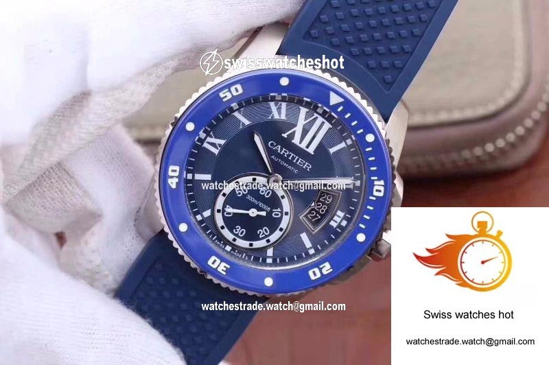 Calibre De Cartier Diver WSCA0010 42MM JF Factory Blue Dial 3