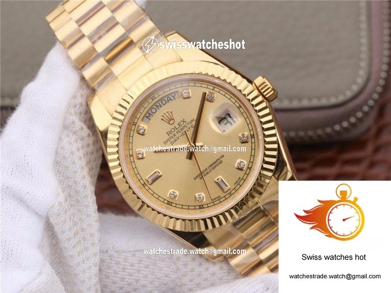 Rolex Day-Date II 218238 40MM EW Factory 18K Yellow Gold Dial 3