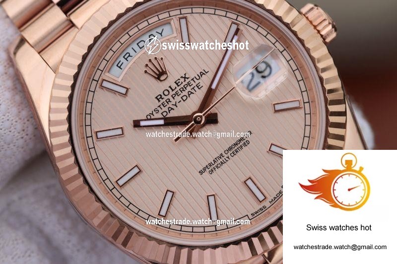 Rolex Day Date II 228235 40mm EW Factory Rosegold Dial 3