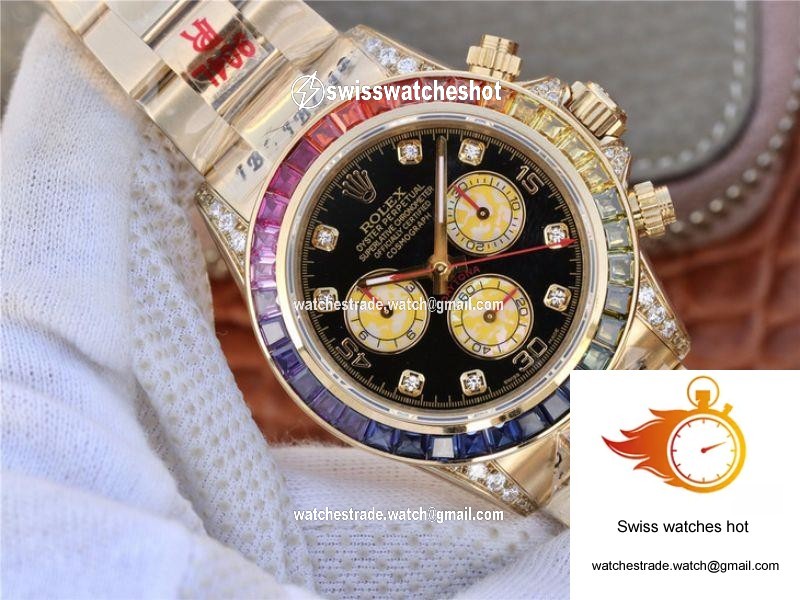 Rolex Daytona Rainbow Cosmograph 116598RBOW BL Factory 7750 movement 3