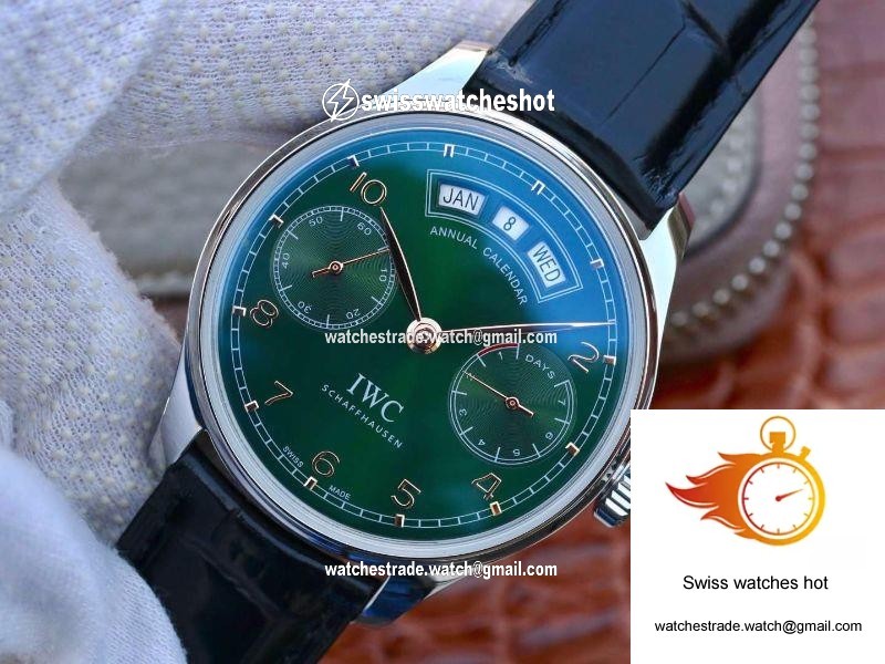 IWC Portugieser Annual Calendar IW503510 YL Factory Green Dial 3