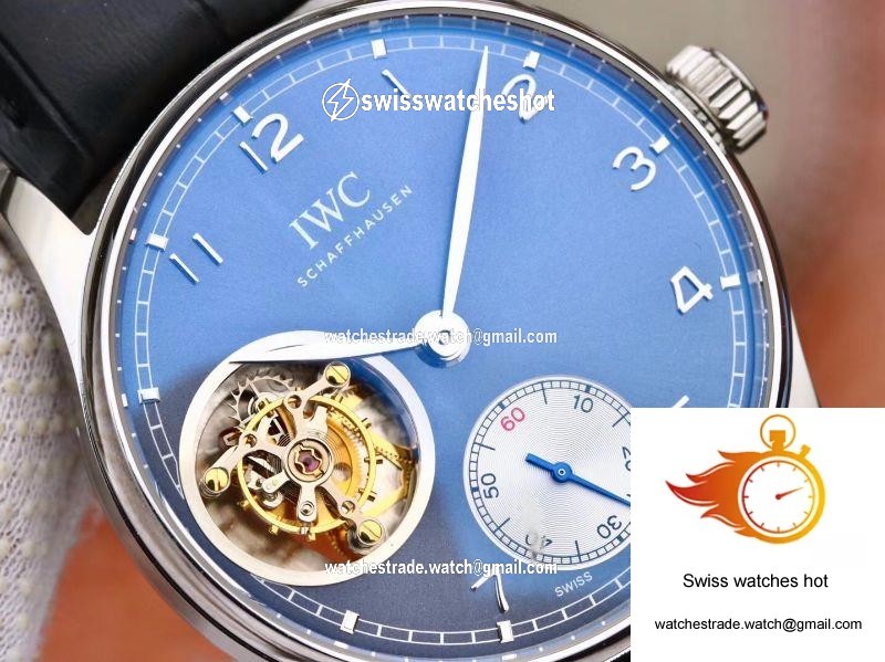 IWC Portuguese Tourbillon IW546302 ZF Factory Blue Dial 3