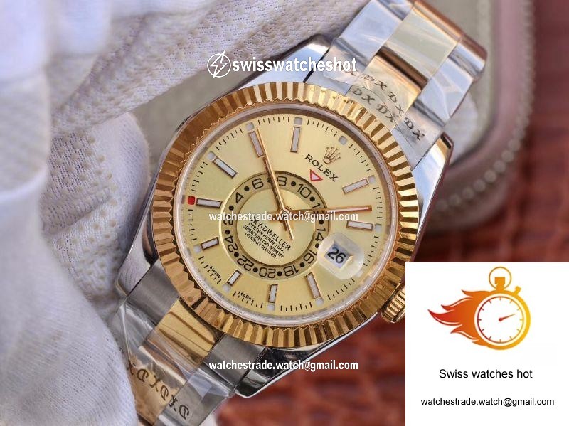 Rolex SKY-DWELLER 326938-72418 Gold Dial 3