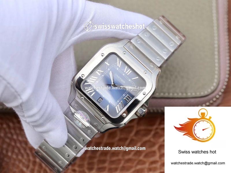 Cartier De Santos WSSA0013 BV Factory Blue Dial 3