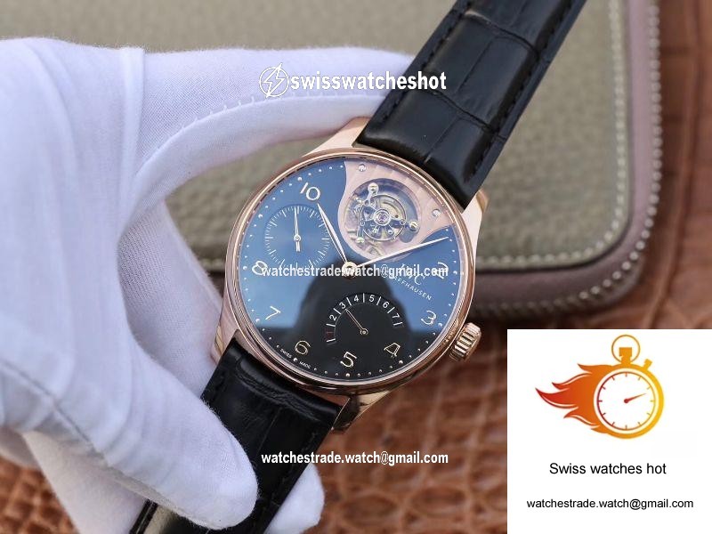 ZF Factory IWC Portuguese Tourbillon IW504210 18K Rose Gold Black Dial 3